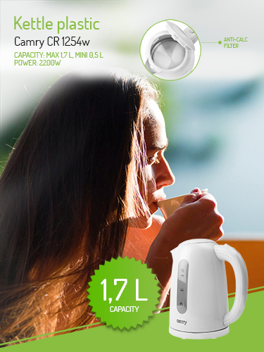 CR 1254 white Czajnik plastikowy 1,7 L - obrazek 9