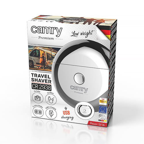 CR 2938 Golarka podróżna 2 głowicowa z USB - obrazek 5