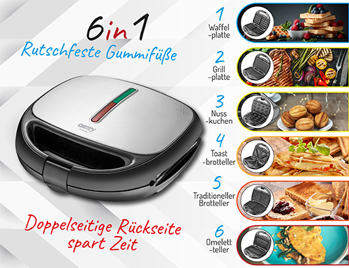 CR 3057 Opiekacz do kanapek 6 w 1 - obrazek 11
