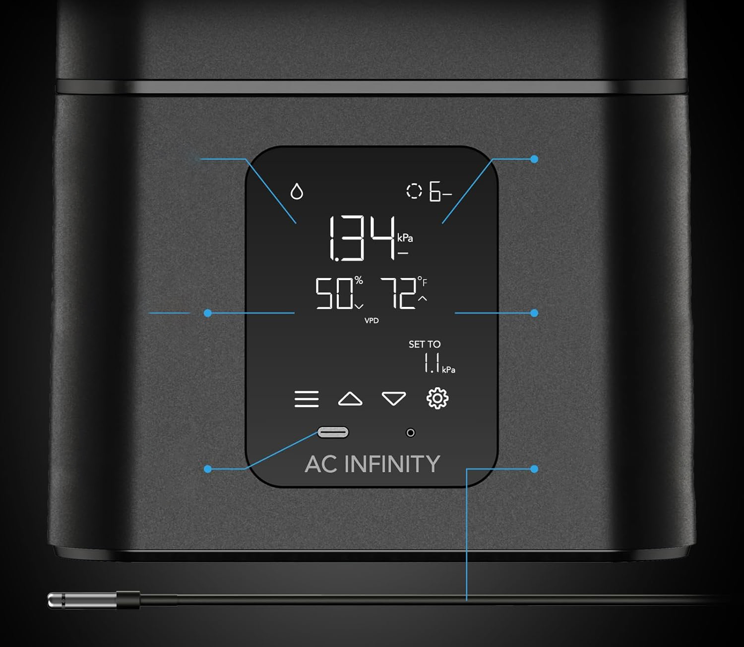 USZKODZONY/UŻYWANE Nawilżacz powietrza do roślin 15L AC Infinity T7 AC-CFT7 - obrazek 5