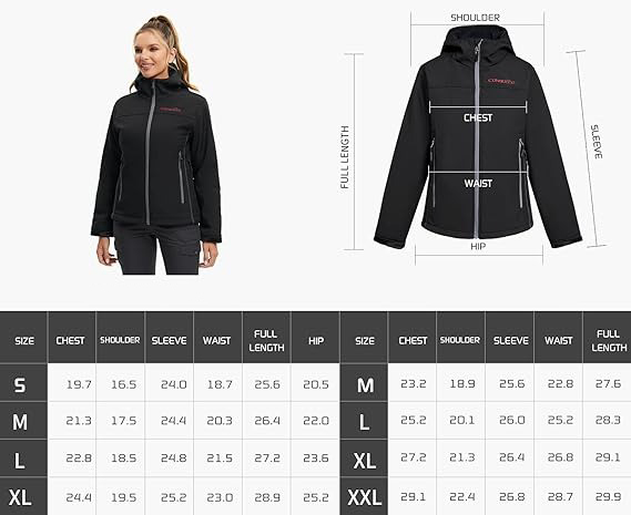 Kurtka podgrzewana damska wodoodporna i wiatroszczelna CONQUECO XL do pracy i na co dzień - obrazek 6